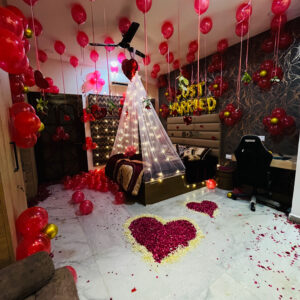 Just married room decoration by Balloon Decoration Bhopal