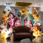 Krishna theme birthday balloon decoration by Balloon Decoration Bhopal