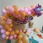 Half Birthday Pastel Balloon Decoration Setup by Balloon Decoration Bhopal