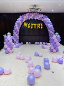 Elegant balloon arch decoration for kids birthday
