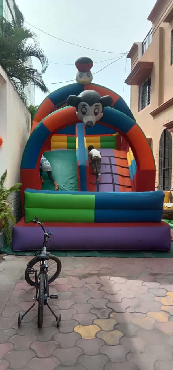Kids Inflatable Bouncy Castle Setup | Mickey Mouse Theme Jumping Castle