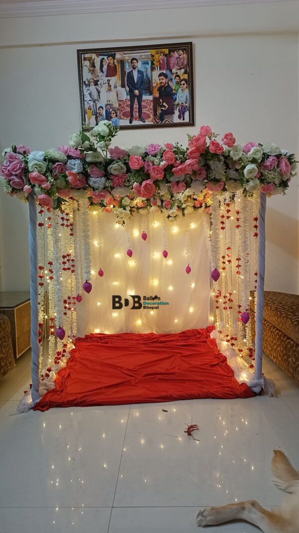 Romantic Canopy Decoration Setup | Anniversary & Surprise Room Decoration