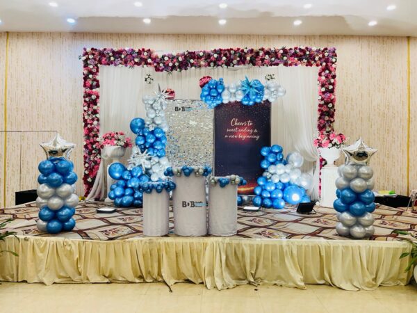 Retirement Balloon Decoration Setup | Elegant Farewell Party Decoration