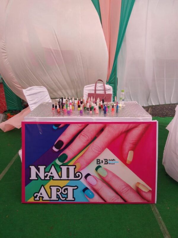 Nail Art Stall Setup for Events | Live Nail Paint Activity Counter