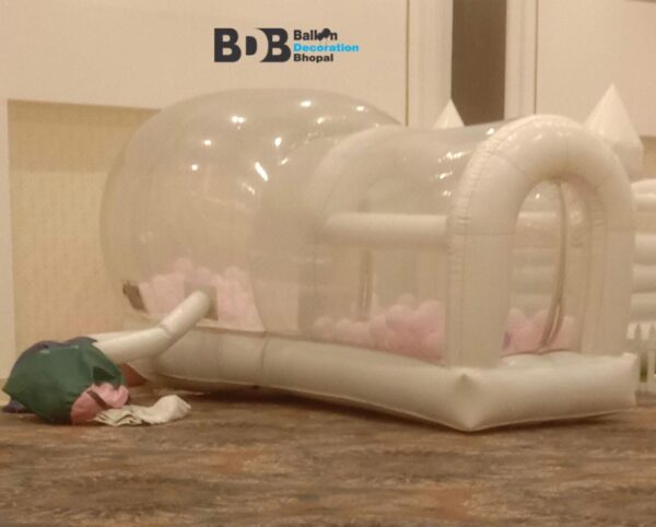 Transparent Bouncy Castle Balloon Setup | Kids Inflatable Bubble Bounce House Decoration