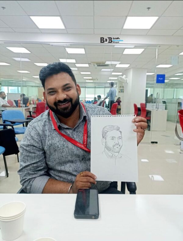 Custom Pencil Sketch Portrait Gift | Hand Drawn Portrait Artwork in Bhopal